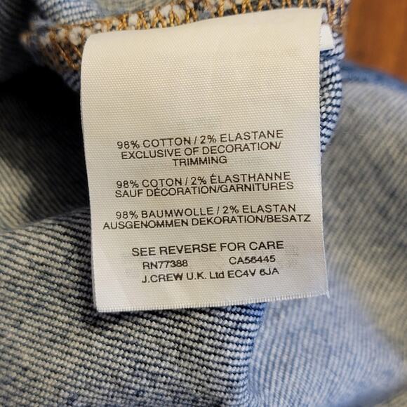 Madewell Blue Denim Mini Skirt Raw Hem Stretch Casual Everyday Outfit Size 26 - Picture 11 of 12